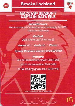 2023 AFL TeamCoach - AFLW Captains - Red #CW-16 Brooke Lochland Back